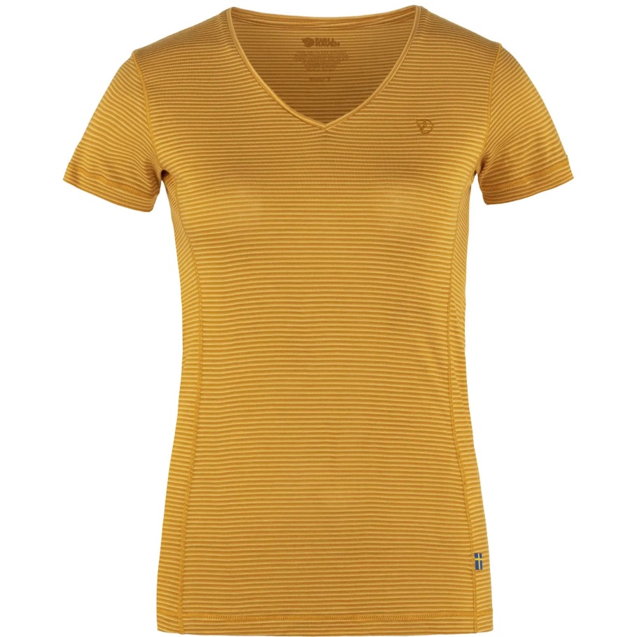Abisko Cool T-shirt W Fjällräven Moda Amarillo Mostaza