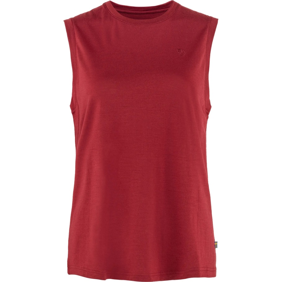 Camiseta Sin Mangas De Lana Abisko Con Fjällräven Fashion Rojo Granada