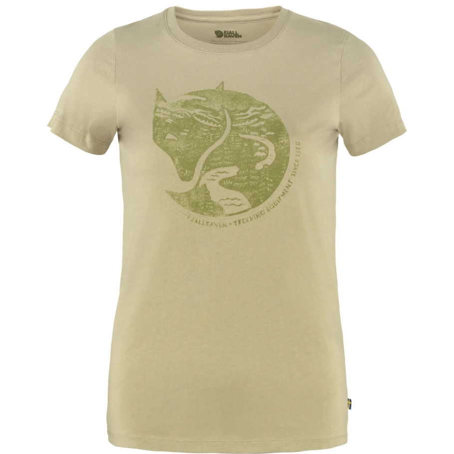 Fjällräven Moda Camiseta Con Estampado De Zorro ártico Y Piedra Arenisca