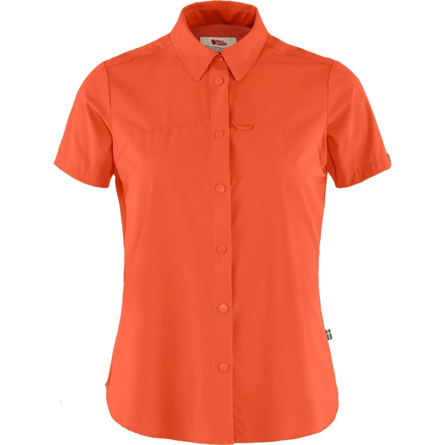 Fjällräven Moda Alta Costa Lite Camisa Ss W Rowan Rojo