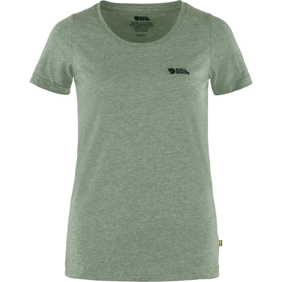 Fjällräven Fashion Patina Green-melange Logo Camiseta W