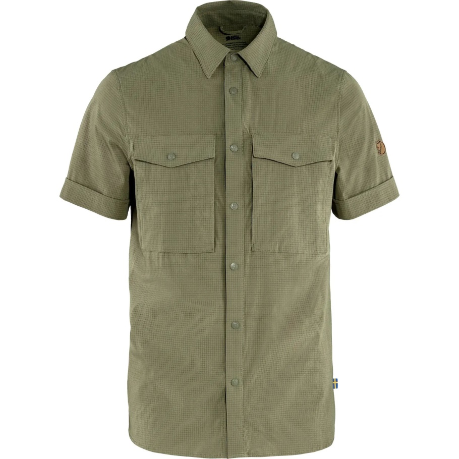 Abisko Trekking Shirt Ss M Light Olive Fjällräven Moda
