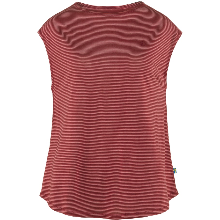 Fjällräven Moda Alta Costa Camiseta Fresca Con Rojo Granada