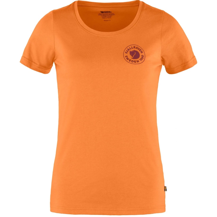 Camiseta Naranja Picante Con Logo De 1960 Y Moda Fjällräven