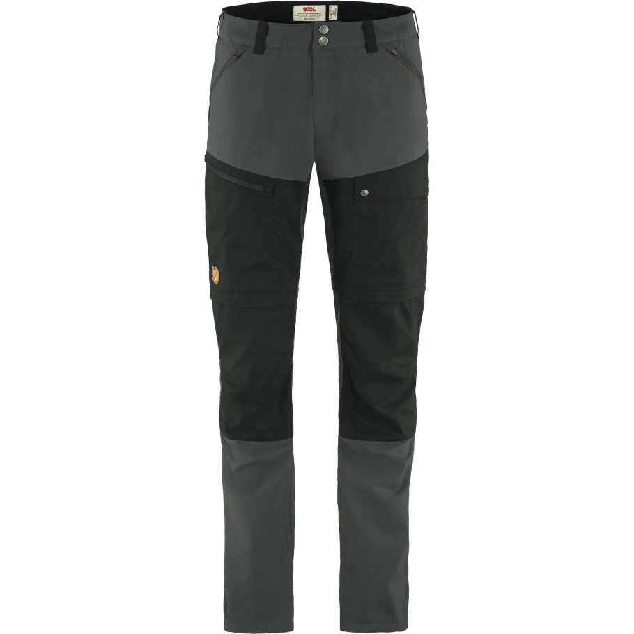 Pantalones Con Cremallera Abisko Midsummer Negro Gris Oscuro M Long Marca De Moda Fjällräven