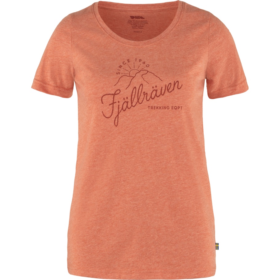 Camiseta Sunrise W Rowan Red-melange Fjällräven Moda