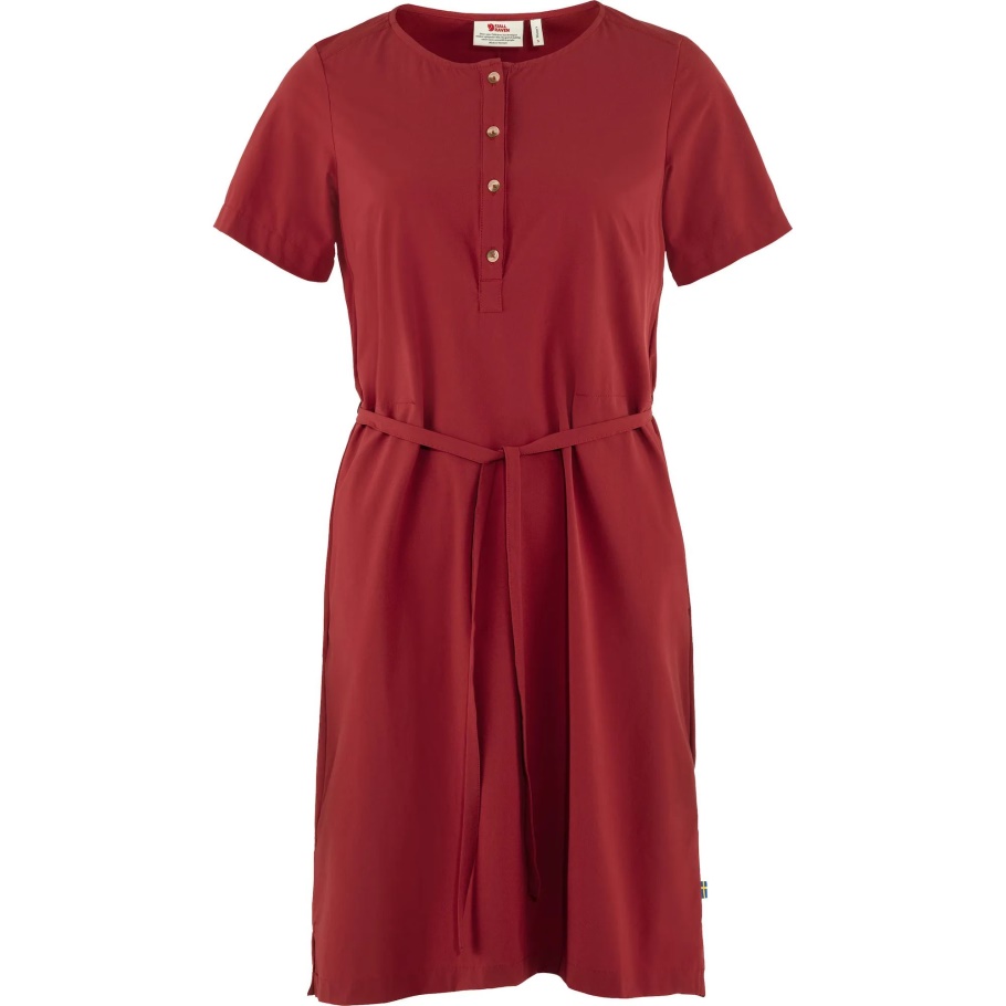 Vestido Övik Lite Con Marca De Moda Fjällräven Rojo Granada