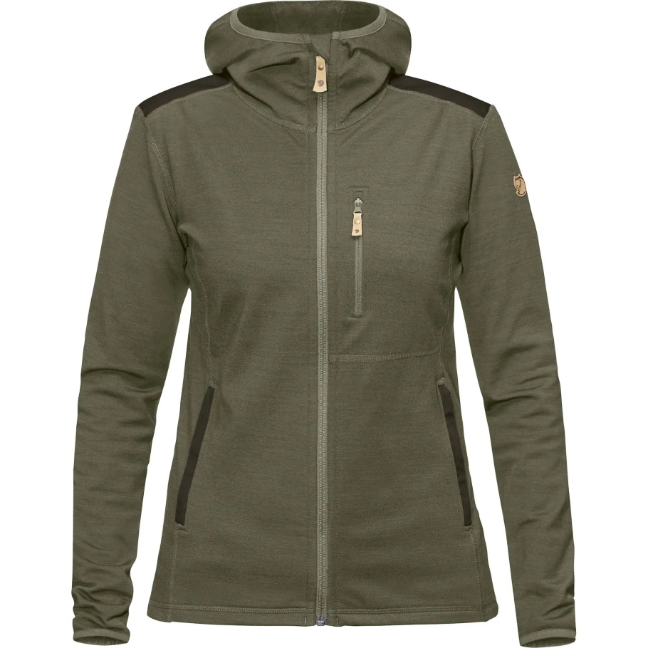 Sudadera Con Capucha De Forro Polar Keb W Fjällräven Fashion Laurel Green-deep Forest
