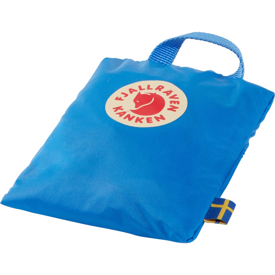 Un Azul Fjällräven Moda Kånken Cubierta De Lluvia Mini
