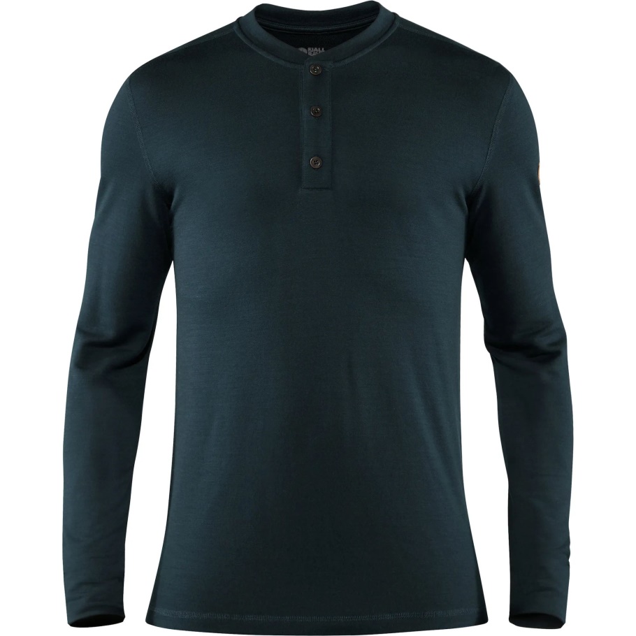 Azul Marino Oscuro Singi Merino Henley M Fjällräven Marca De Moda