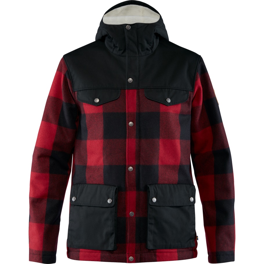 Greenland Re-wool Chaqueta M Rojo-negro Fjällräven Moda