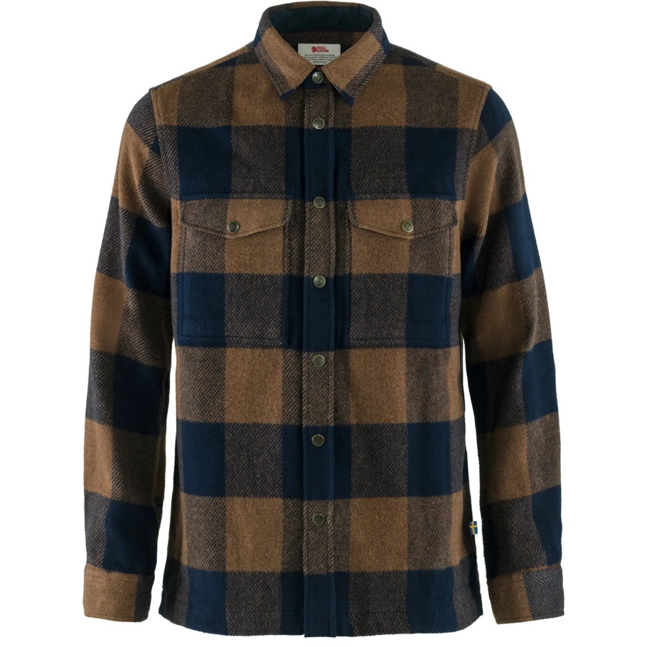 Canadá Camisa M Fjällräven Moda Castaño-azul Marino Oscuro