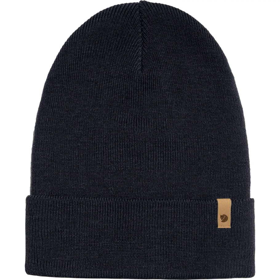 Sombrero De Punto Clásico Azul Marino Oscuro Moda Fjällräven