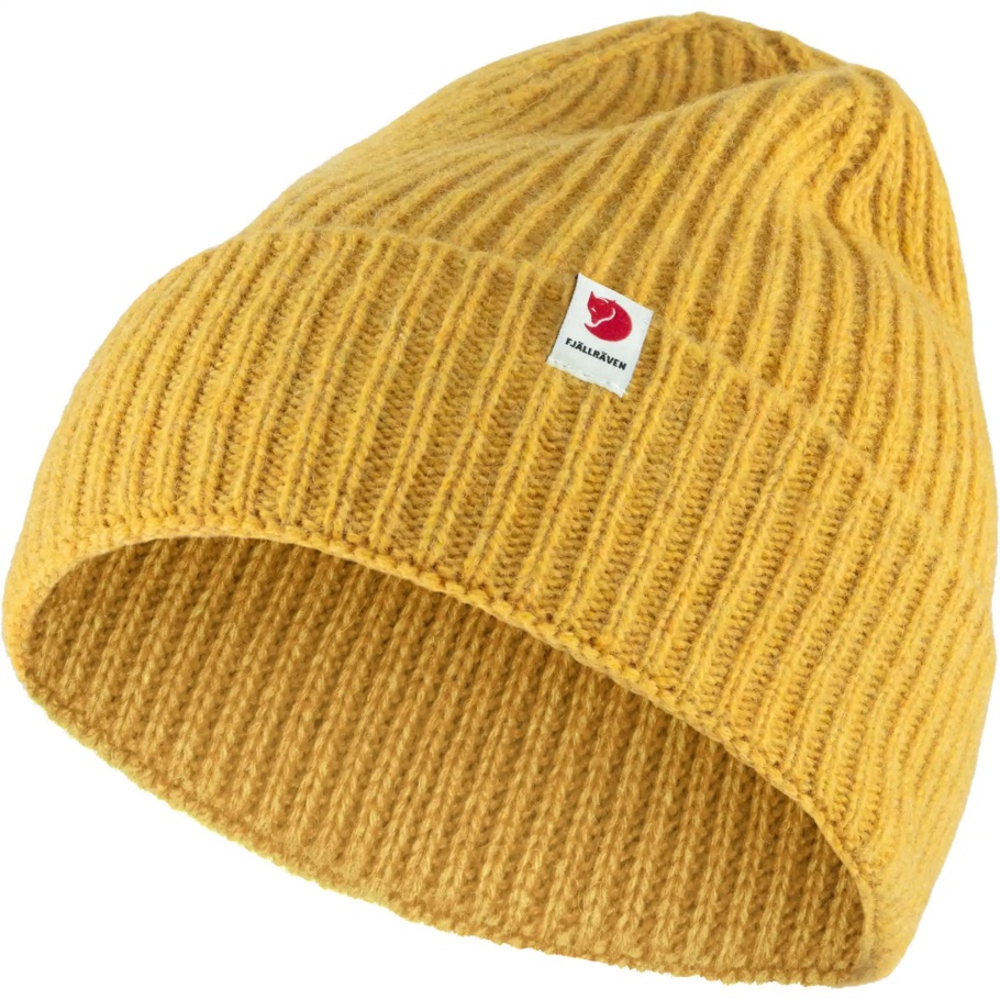Amarillo Mostaza Logo Etiqueta Sombrero Fjällräven Moda