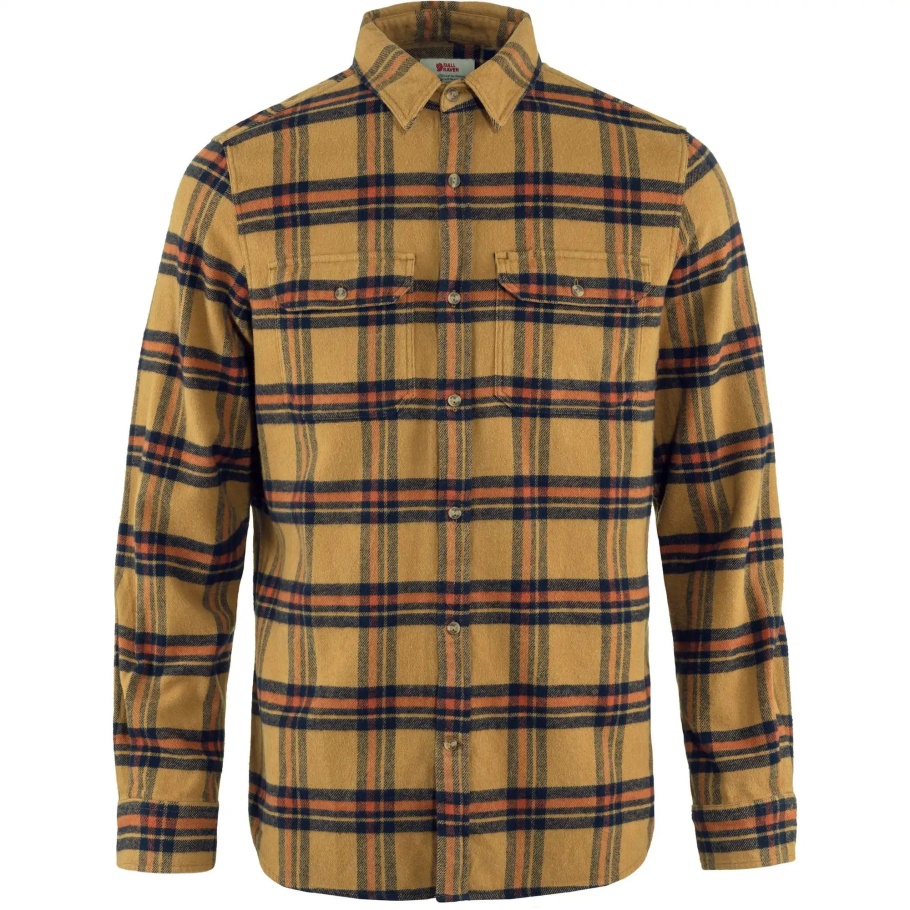 Fjällräven Moda Övik Camisa De Franela Pesada M Sarraceno Marrón-hoja De Otoño