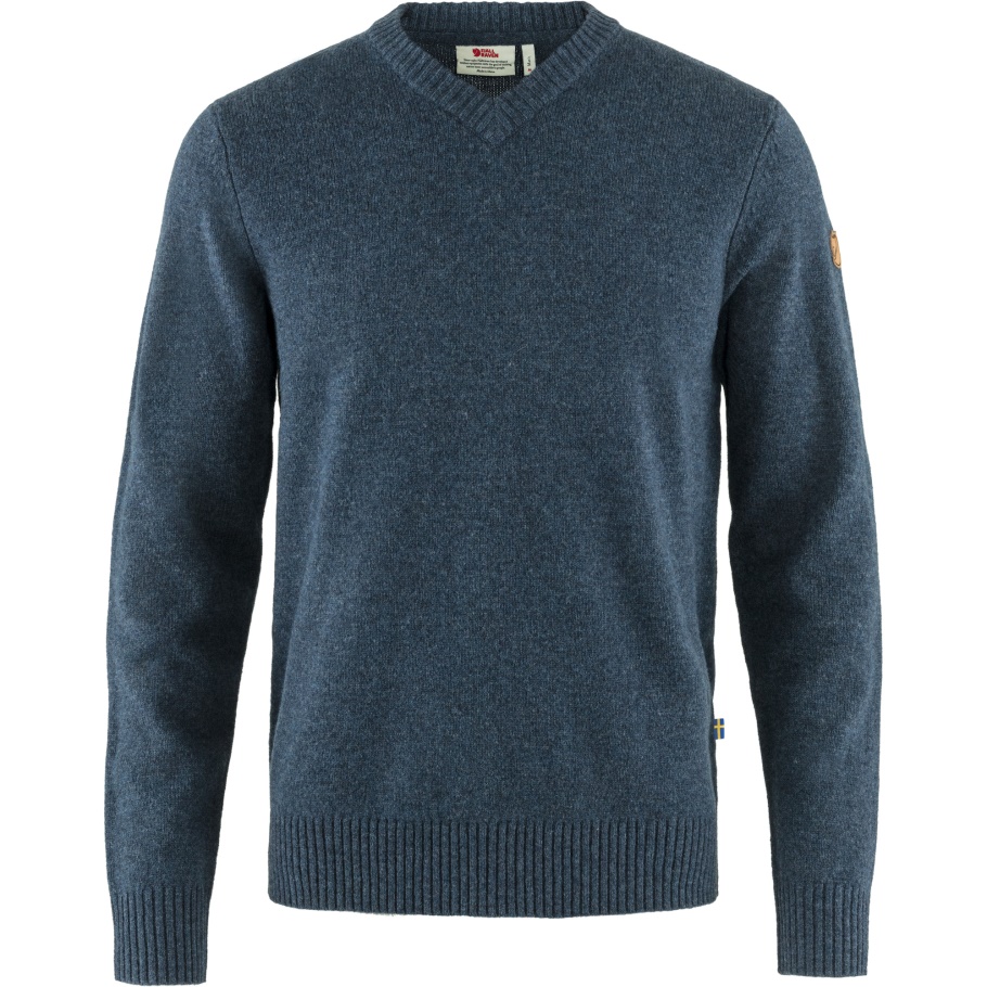 Fjällräven Fashion Övik Suéter Con Cuello En V M Azul Marino