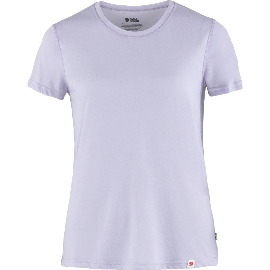 Camiseta High Coast Lite W Fjällräven Moda Pastel Lavanda