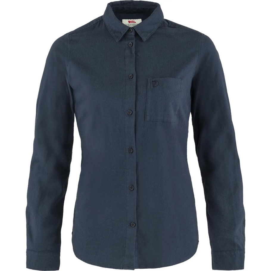 Camisa De Franela Övik W Navy-navy Fjällräven Fashion
