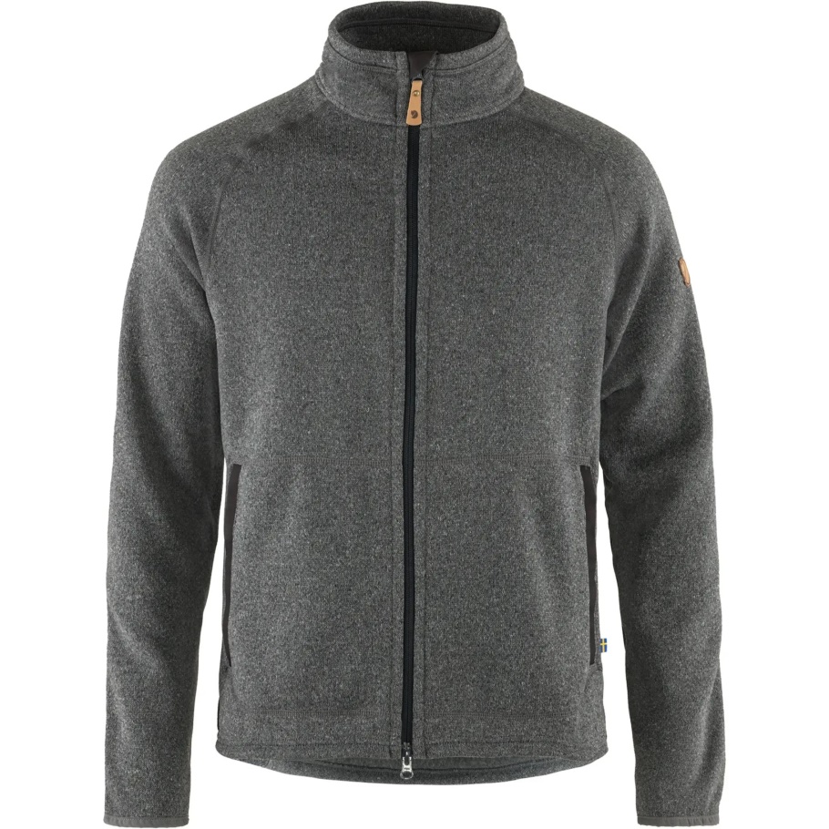 Suéter Polar Con Cremallera Övik Gris Oscuro M Fjällräven Moda