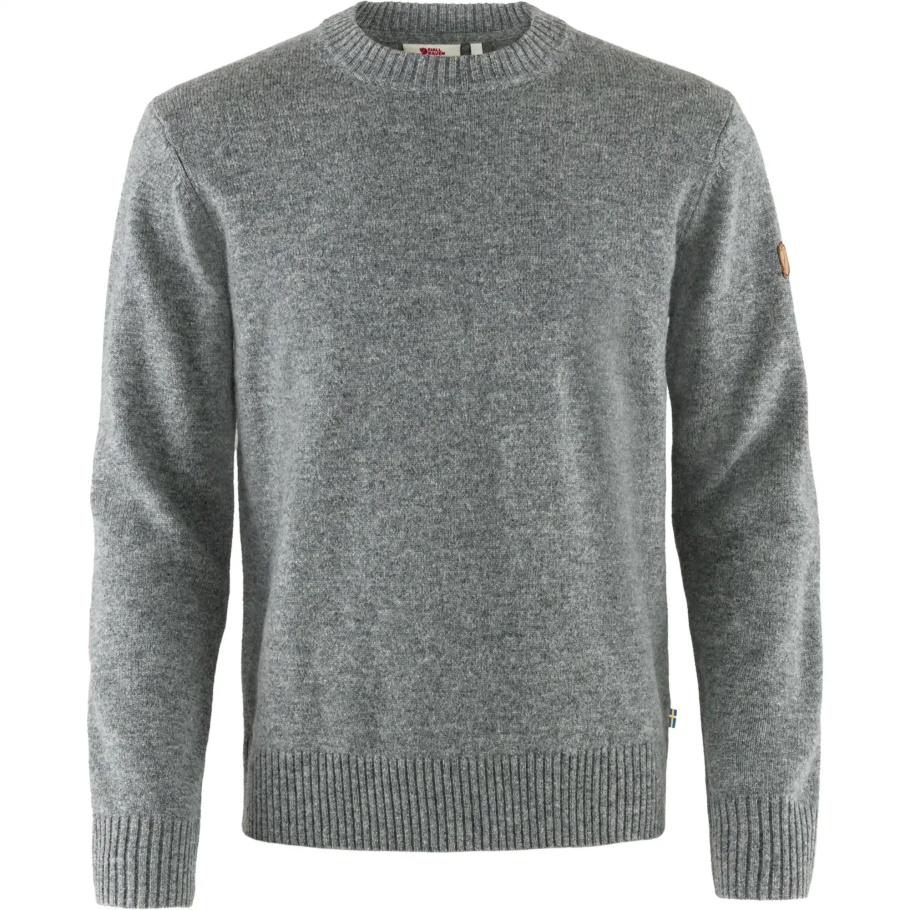 Suéter Gris Con Cuello Redondo De Övik M Fjällräven Fashion