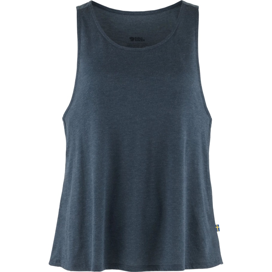 Fjällräven Camiseta Sin Mangas Holgada De Alta Costa De Moda Con Azul Marino
