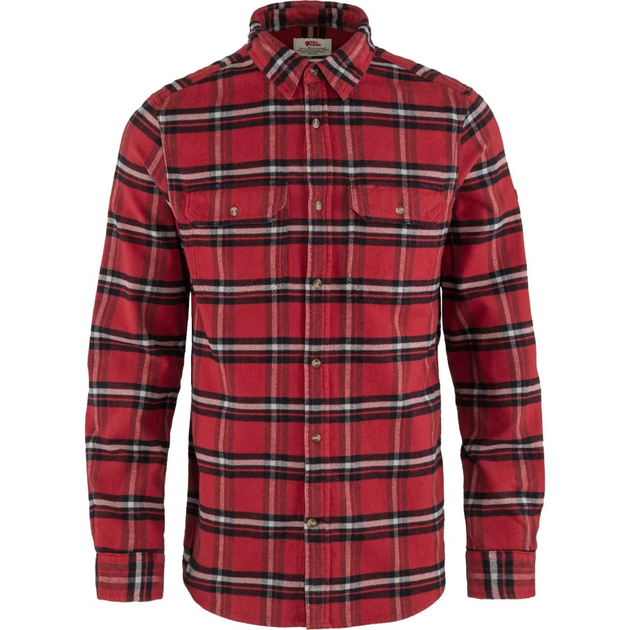 Camisa De Franela Pesada Övik De Roble Rojo M Fjällräven Moda