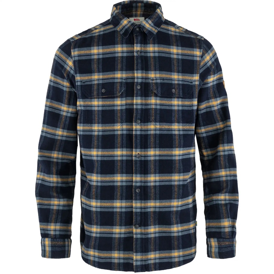 Fjällräven Fashion Dark Navy-buckwheat Brown Camisa De Franela Pesada Övik M
