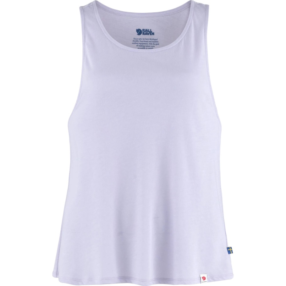 Fjällräven Camiseta Sin Mangas Holgada De Alta Costa Color Lavanda Pastel Con