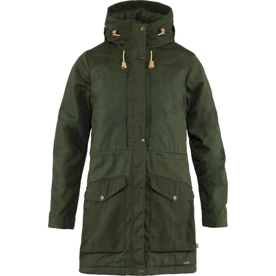 Parka Acolchada De Lana Singi De La Marca De Moda Fjällräven Con Bosque Profundo