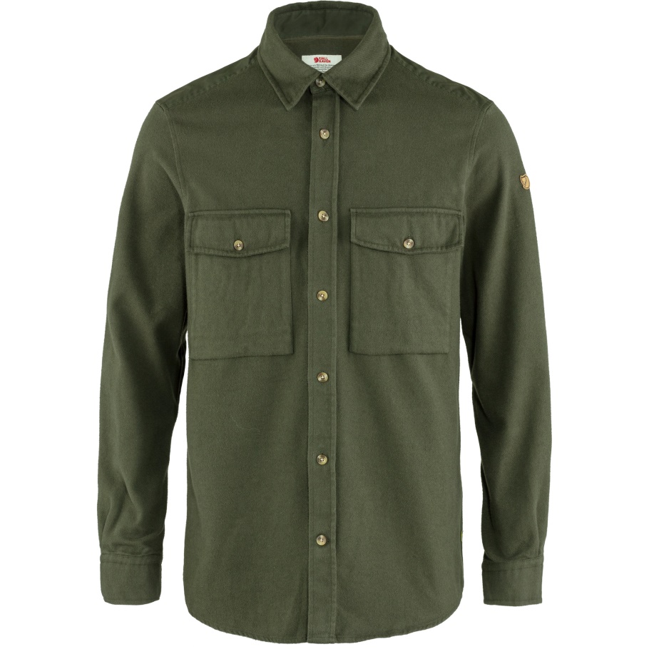 Camisa De Sarga Övik M Fjällräven Fashion Deep Forest-deep Forest