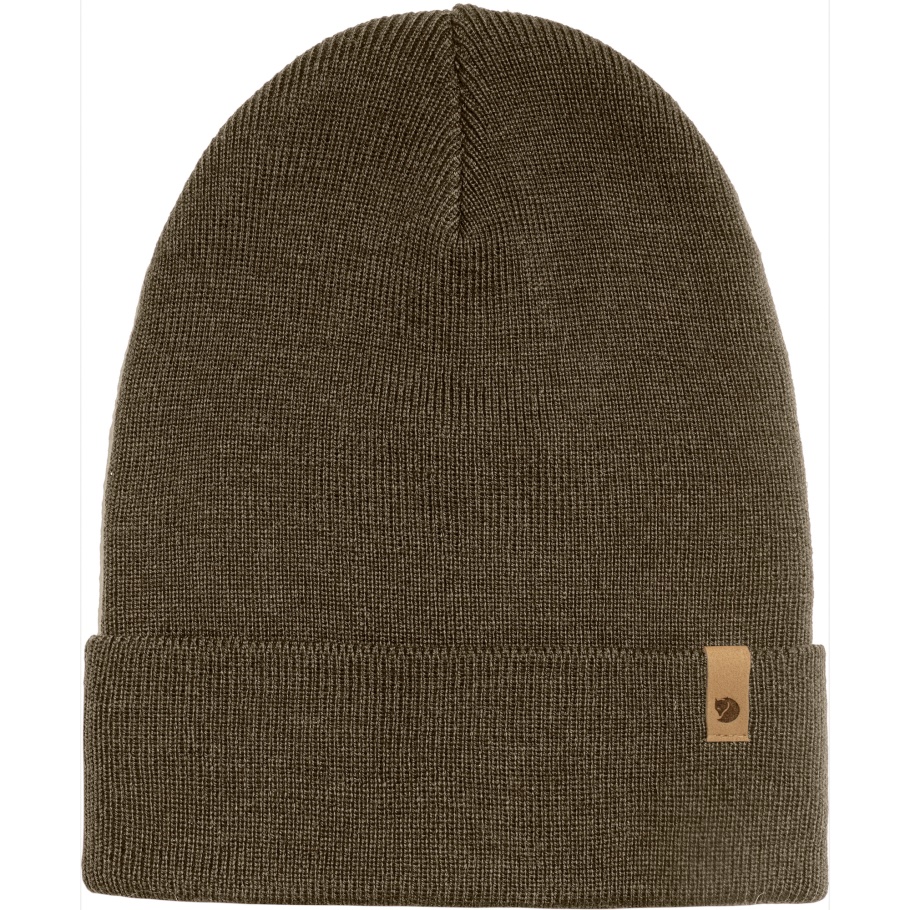 Sombrero De Punto Clásico De Moda Fjällräven Verde Oliva Oscuro