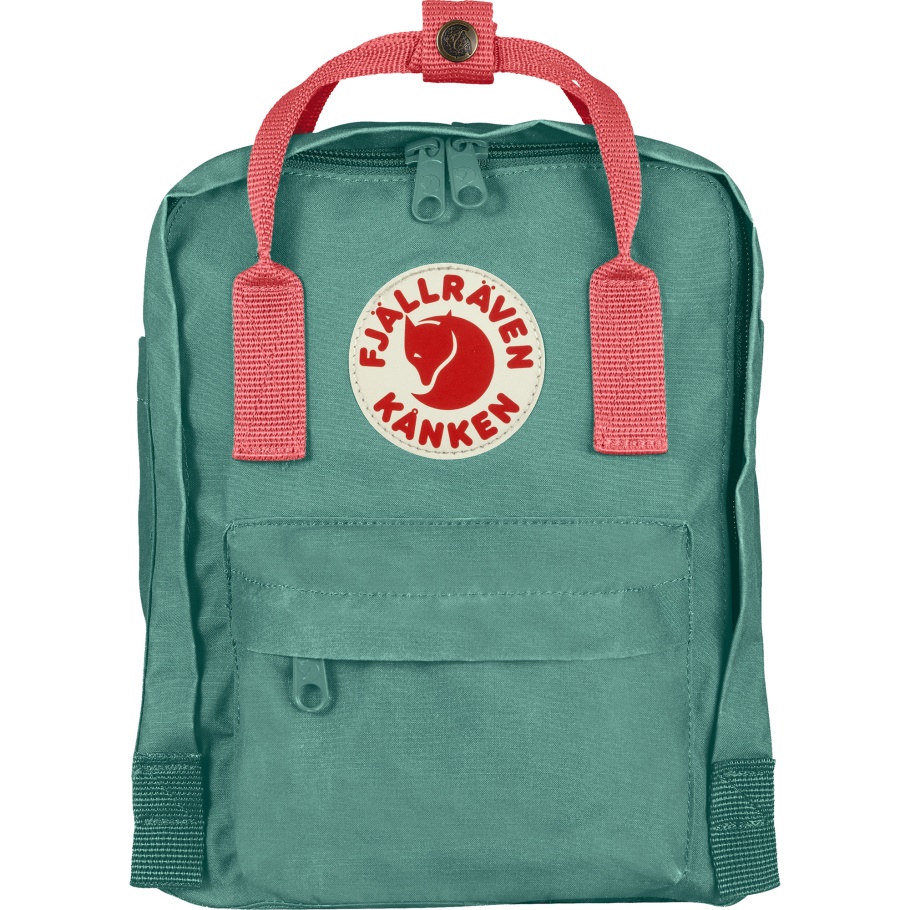 Kånken Mini Frost Verde-melocotón Rosa Fjällräven Moda