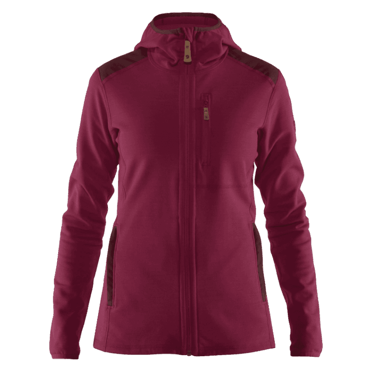 Fjällräven Fashion Keb Sudadera Con Capucha De Polar Con Hilo Ciruela/oscuro