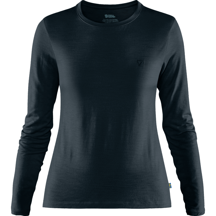 Abisko Wool Ls W Azul Marino Oscuro Fjällräven Moda