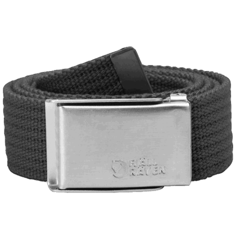 Fjällräven Marca De Moda Merano Cinturón De Lona Gris Oscuro