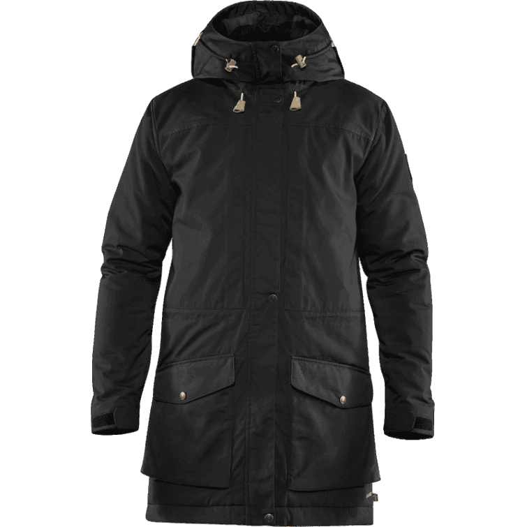 Fjällräven Parka Acolchada De Lana Singi Negra De Moda M