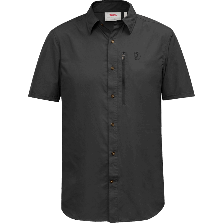Gris Oscuro Fjällräven Moda Abisko Caminata Camisa Ss M - Gris Oscuro