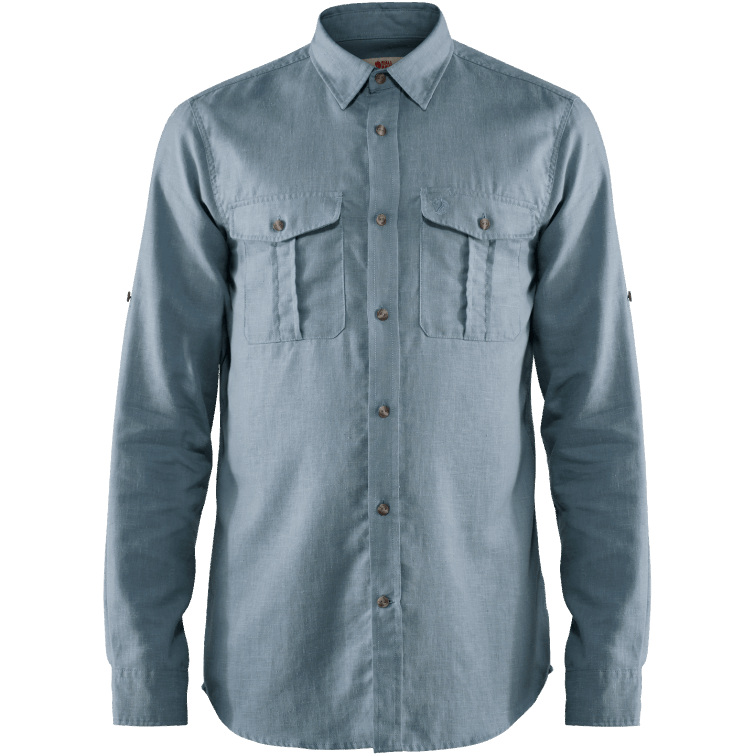 Övik Travel Shirt Ls M Azul Arcilla Fjällräven Fashion