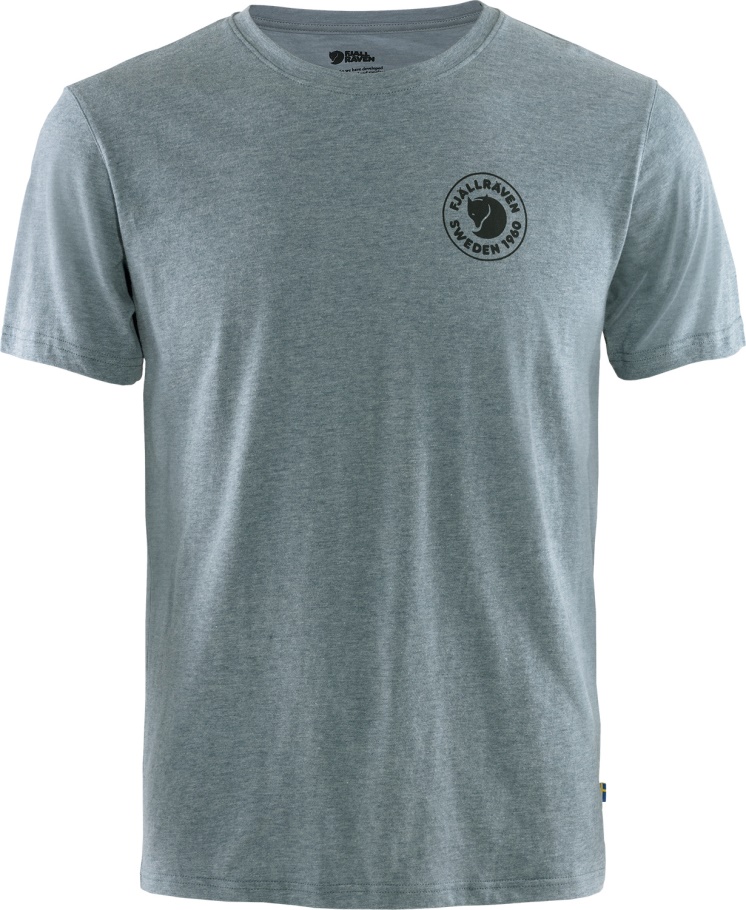 1960 Logo Camiseta M Tío Blue-melange Fjällräven Marca De Moda