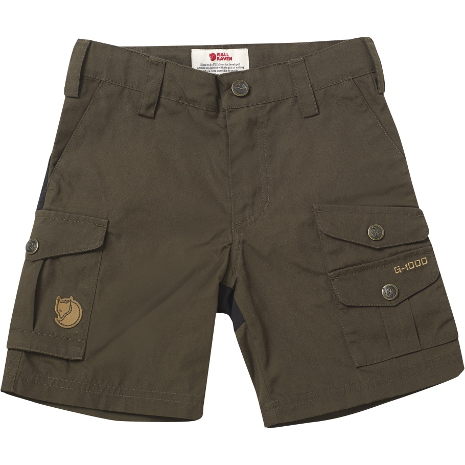 Fjällräven Pantalones Cortos Anchos De Niños Verde Oliva Oscuro De Moda