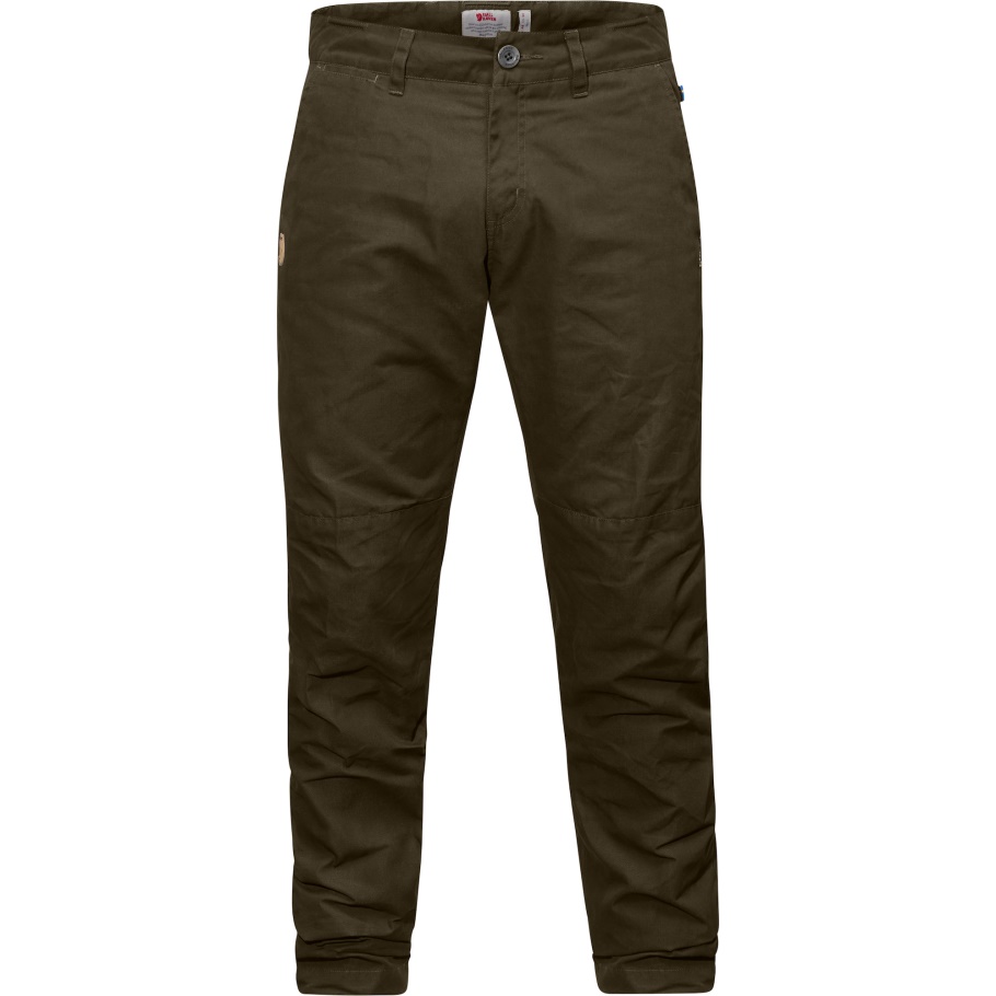 Fjällräven Moda Oscuro Oliva Srmland Tapered Invierno Pantalones M Largo