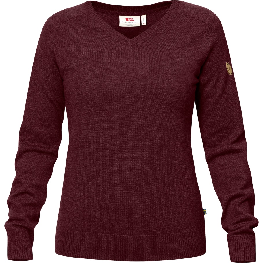 Srmland Suéter Con Cuello En V Granate Oscuro Fjällräven Moda