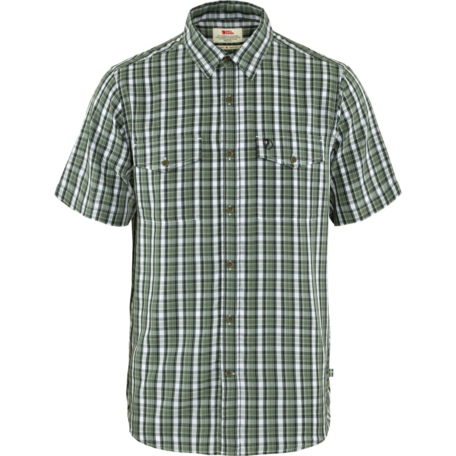 Abisko Cool Shirt Ss M Patina Green-dark Navy Fjällräven Marca De Moda
