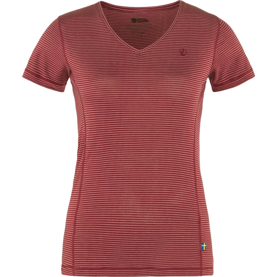 Fjällräven Fashion Abisko Cool Camiseta Con Rojo Granada