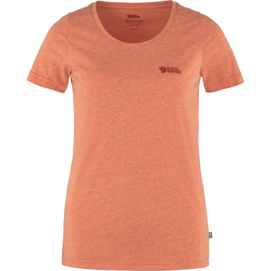 Fjällräven Marca De Moda Rowan Rojo-mezclilla Logo Camiseta W