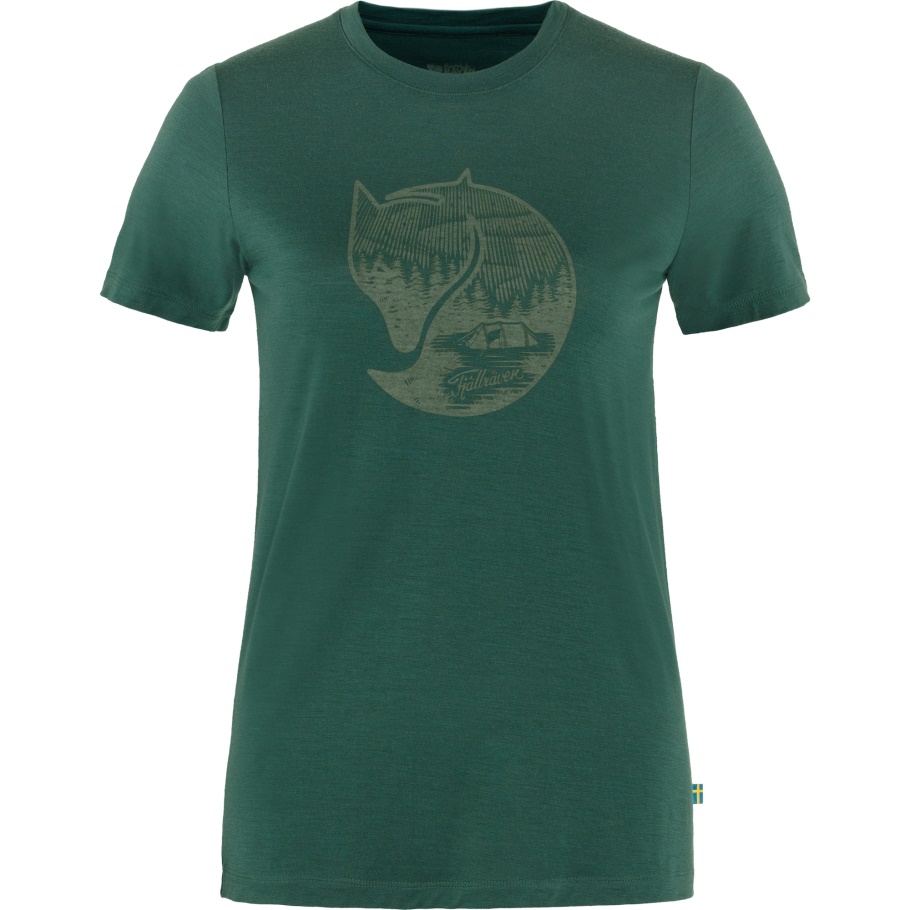 Abisko Wool Fox Ss W Arctic Green-patina Green Fjällräven Moda