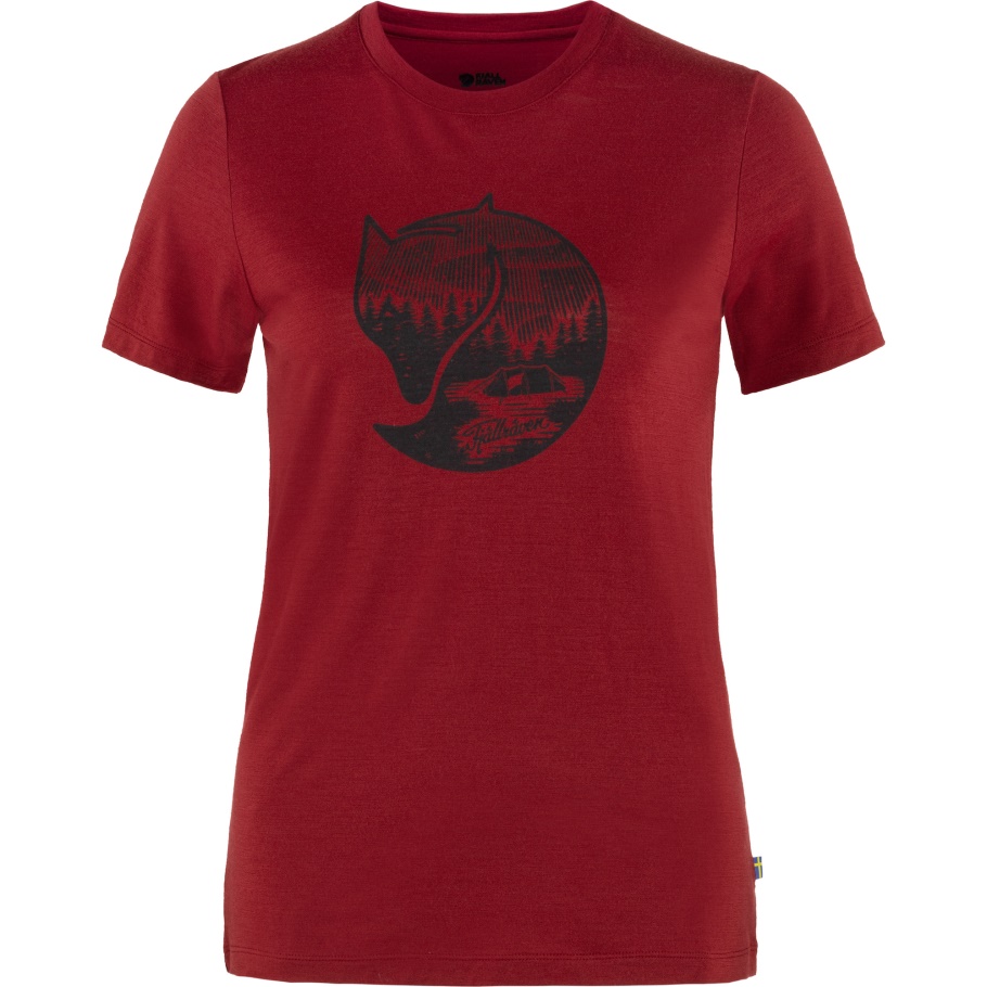 Fjällräven Fashion Abisko Wool Fox Ss W Granada Rojo-azul Marino Oscuro