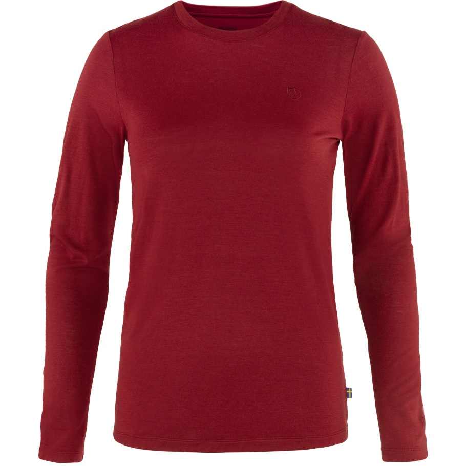 Rojo Granada Abisko Lana Manga Larga Fjällräven Moda