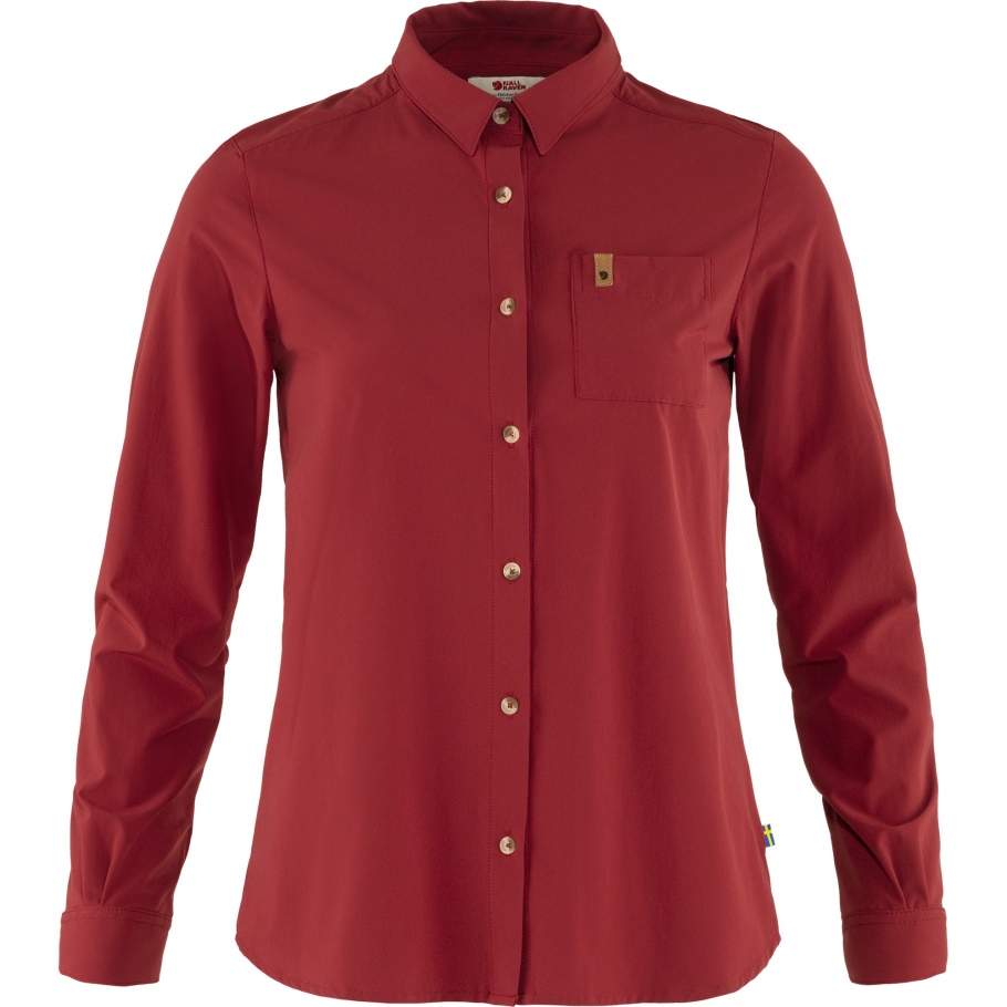 Fjällräven Moda Granada Rojo Övik Lite Camisa Ls W