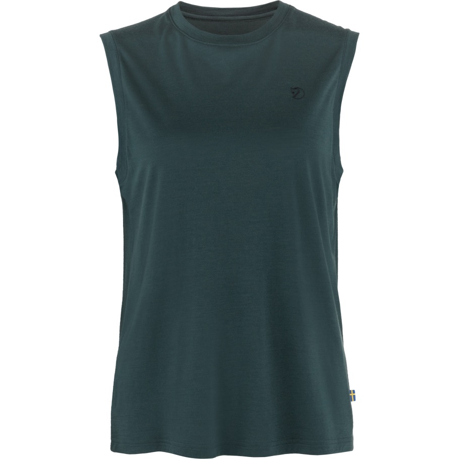 Camiseta Sin Mangas De Lana Abisko Azul Marino Oscuro Con Moda Fjällräven